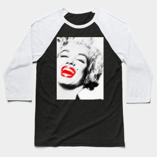 Marilyn Lips Baseball T-Shirt